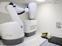 CyberKnife Accuray device is seen in the University Hospital in Krakow, Poland on February 3, 2023. (