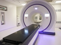 Radixact machine is seen in the University Hospital in Krakow, Poland on February 3, 2023. (