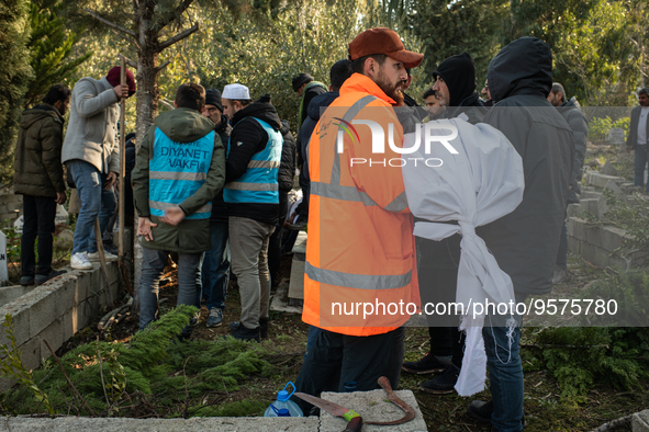 On 11 February 2023, the families of people who were killed in twin earthquakes that hit Turkey and Syria gathered at graveyards in Antakya,...