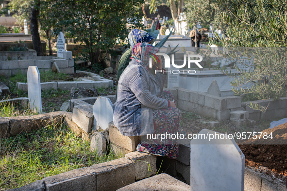 On 11 February 2023, the families of people who were killed in twin earthquakes that hit Turkey and Syria gathered at graveyards in Antakya,...