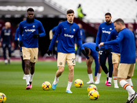 Kai Havertz of Chelsea warms up during the Premier League match between West Ham United and Chelsea at the London Stadium, Stratford on Satu...