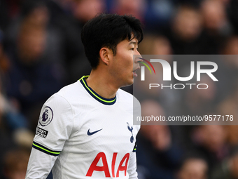 Son Heung-Min of Tottenham Hotspur during the Premier League match between Leicester City and Tottenham Hotspur at the King Power Stadium, L...