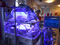 Incubators with the quintuplets, which were born in the University Hospital in Krakow, Poland on February 14, 2023. Three girls and two boys...