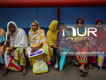 Patients and their relatives wait for treatment at a government-run hospital amid the spread of Adenovirus In Kolkata, India on 27 February...