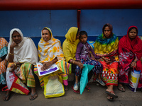 Patients and their relatives wait for treatment at a government-run hospital amid the spread of Adenovirus In Kolkata, India on 27 February...