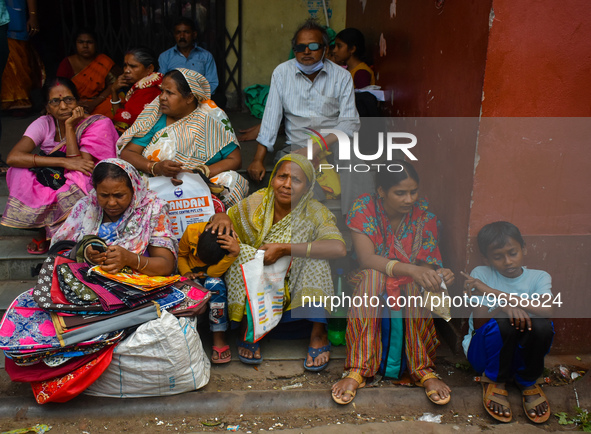 Patients and their relatives wait for treatment at a government-run hospital amid the spread of Adenovirus In Kolkata, India on 27 February...