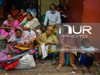 Patients and their relatives wait for treatment at a government-run hospital amid the spread of Adenovirus In Kolkata, India on 27 February...