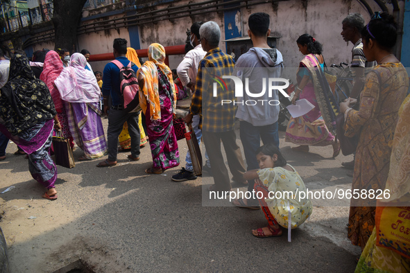 Patients and their relatives wait for treatment at a government-run hospital amid the spread of Adenovirus In Kolkata, India on 27 February...