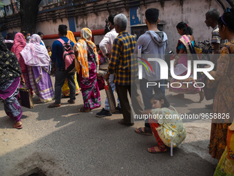 Patients and their relatives wait for treatment at a government-run hospital amid the spread of Adenovirus In Kolkata, India on 27 February...