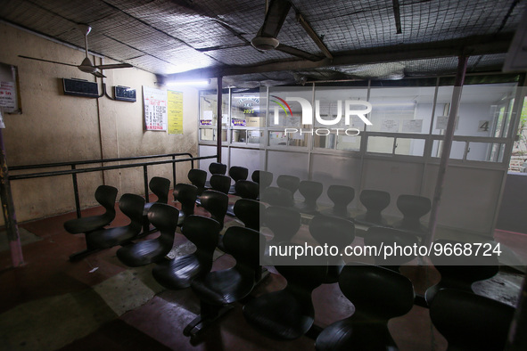 A deserted National Hospital Colombo as health workers hold a work strike in Colombo on March 01, 2022. Number of trade unions in the essent...