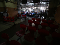 Patients wait for treatment at a National Hospital Colombo as health workers hold a work strike in Colombo on March 01, 2022. Number of trad...