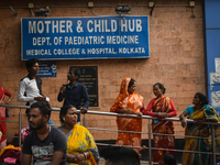 Patients' relatives waiting outside at a government-run hospital amid the spread of Adenovirus In Kolkata, India on 1 March 2023. There has...