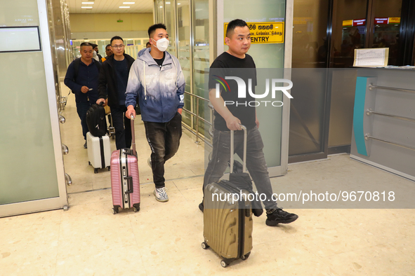 The first group of Chinese tourists who came to Sri Lanka after the COVID pandemic on March 1, 2023, in Katunayake, Sri Lanka.  A Sri Lankan...