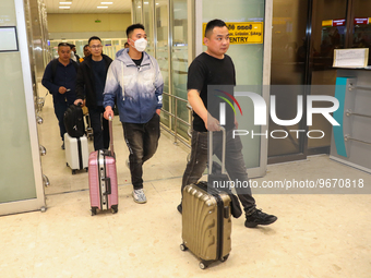 The first group of Chinese tourists who came to Sri Lanka after the COVID pandemic on March 1, 2023, in Katunayake, Sri Lanka.  A Sri Lankan...