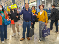 The first group of Chinese tourists who came to Sri Lanka after the COVID pandemic on March 1, 2023, in Katunayake, Sri Lanka.  A Sri Lankan...