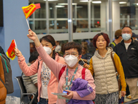 The first group of Chinese tourists who came to Sri Lanka after the COVID pandemic on March 1, 2023, in Katunayake, Sri Lanka.  A Sri Lankan...