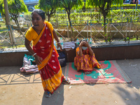 Patients' relatives reacts after a child died due to To Respiratory Infections outside a Hospital in Kolkata, India on 2 March 2023. The eas...