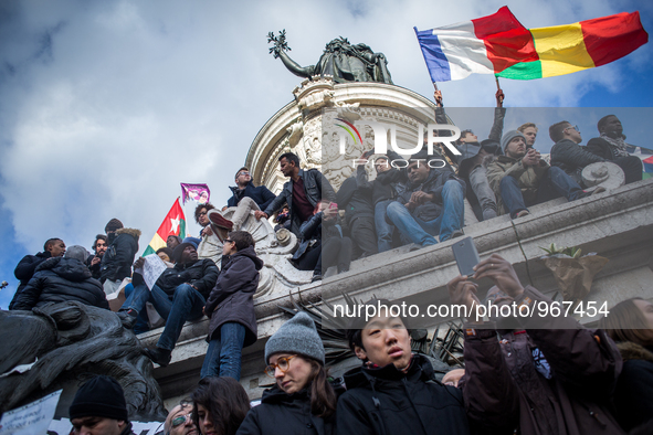 A march was organized today. it started at republic square where the gathering took place in tribute to the 17 victims of a three day killin...