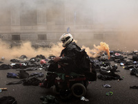 Clashes against police during demonstration in downtown Milan on May 1, 2015 to protest against the Universal Exposition Milano 2015 that wi...