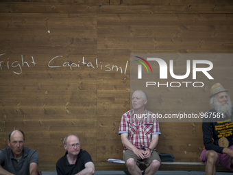 Protest camp against the G7 Summit in Garmisch-Partenkirchen, Germany on 5 June 2015. G7 leaders will meet at nearby Schloss Elmau on June 7...