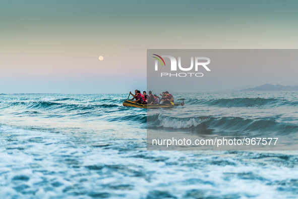 Refugees arriving on 30th August 2015 in Kos Island, Greece.

Kos on the brink as Mediterranean refugee crisis continues with many boats arr...