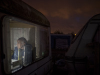 Daily life of refugees at the so-called &quot;Jungle&quot; migrant camp in the northern French city of Calais on November 7, 2015. 
Winter i...