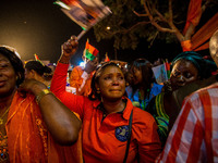 Crying MPP-militant listening to victory speech of Roch Marc Christian Kaboré, Ouagadougou, November 30th 2015 (