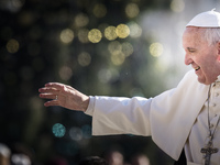 Pope Francis during his weekly general audience at St Peter's square on December 2, 2015 at the Vatican. (