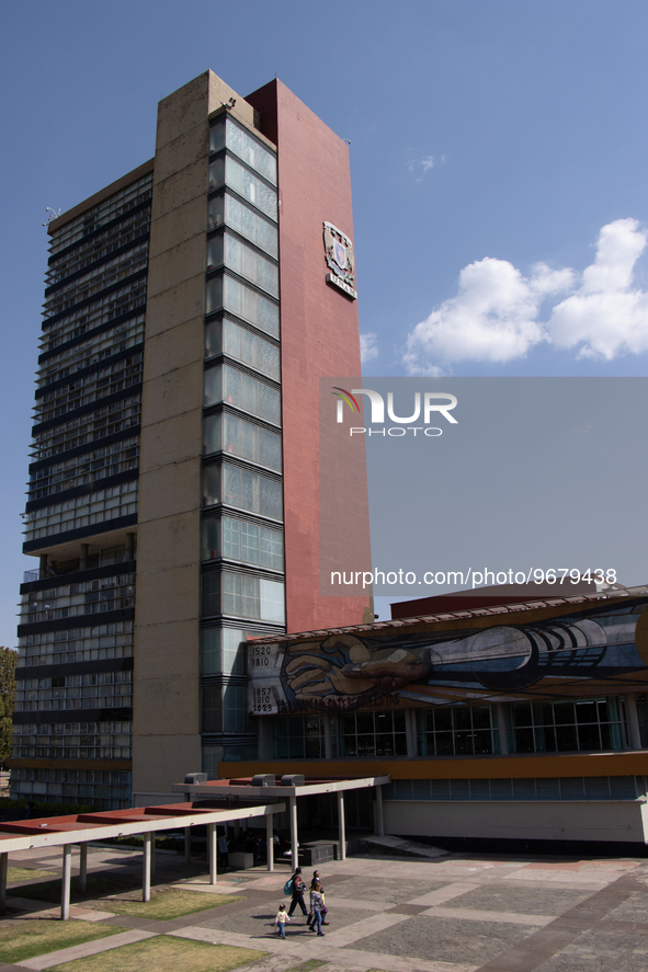 March 02, 2023. Mexico City, Mexico: General view of the  Esplanade of the central campus in University City of the National Autonomous Univ...