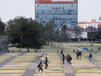 March 02, 2023. Mexico City, Mexico. Esplanade of the central campus in Ciudad Universitaria of the National Autonomous University of Mexico...