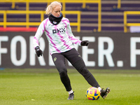 Julie Blakstad #41 of Manchester City warms up during the Barclays FA Women's Super League match between Manchester City and Tottenham Hotsp...