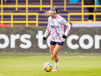Kerstin Casparij #2 of Manchester City warms up  during the Barclays FA Women's Super League match between Manchester City and Tottenham Hot...