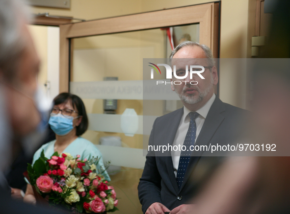 Minister of Health, Adam Niedzielski, during the opening of the new neonatal ward at the Gynecology and Obstetrics Hospital, in Krakow, Pola...