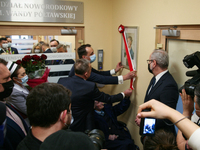 Minister of Health, Adam Niedzielski, during the opening of the new neonatal ward at the Gynecology and Obstetrics Hospital, in Krakow, Pola...