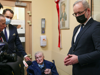 Minister of Health, Adam Niedzielski (R), during the opening of the new neonatal ward at the Gynecology and Obstetrics Hospital, in Krakow,...