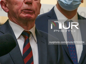 Antoni Marcinek (L), hospital director, is seen during the opening of the new neonatal ward at the Gynecology and Obstetrics Hospital, on Ma...