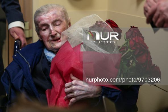 Wanda Poltawska, Polish psychiatrist, friend of Pope John Paul II, and former prisoner of the Auschwitz-Birkenau concentration camp, is seen...