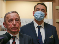 Antoni Marcinek (L), hospital director, is seen during the opening of the new neonatal ward at the Gynecology and Obstetrics Hospital, on Ma...