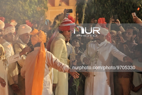 Titular Maharaja of Jaipur Padmanabh Singh after  performs rituals during 'Holika Dahan', at City Palace in Jaipur, Rajasthan,India, Monday,...