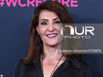 Canadian actress, director, producer and screenwriter Nia Vardalos arrives at The Women's Cancer Research Fund's An Unforgettable Evening Be...