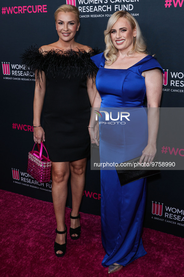 Ramona Agruma and girlfriend/Australian actress Rebel Wilson arrive at The Women's Cancer Research Fund's An Unforgettable Evening Benefit G...