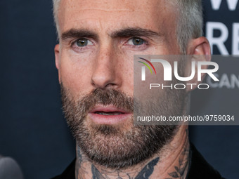 American singer and songwriter Adam Levine of American pop rock band Maroon 5 arrives at The Women's Cancer Research Fund's An Unforgettable...