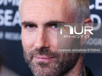 American singer and songwriter Adam Levine of American pop rock band Maroon 5 arrives at The Women's Cancer Research Fund's An Unforgettable...