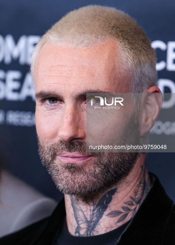 American singer and songwriter Adam Levine of American pop rock band Maroon 5 arrives at The Women's Cancer Research Fund's An Unforgettable...