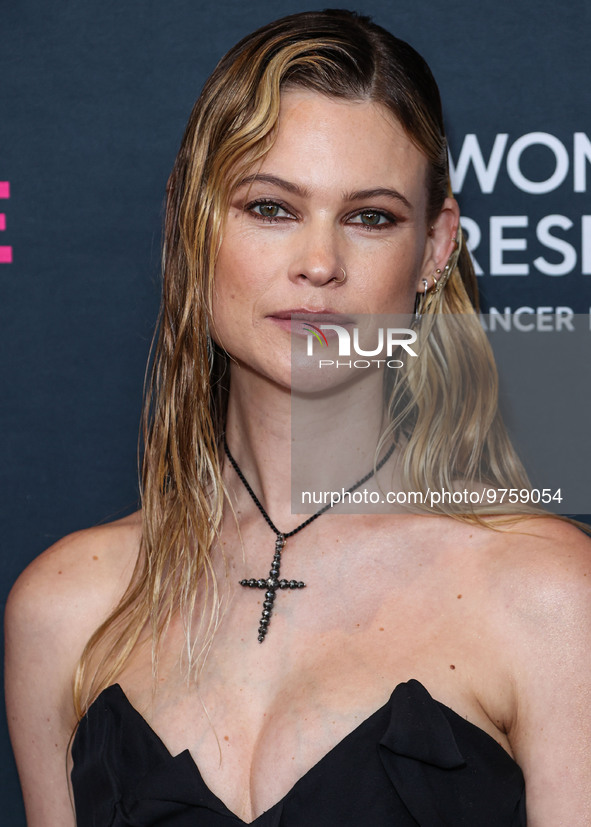 Namibian model Behati Prinsloo arrives at The Women's Cancer Research Fund's An Unforgettable Evening Benefit Gala 2023 held at the Beverly...