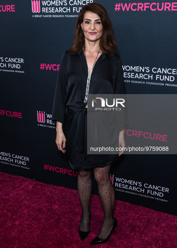 Canadian actress, director, producer and screenwriter Nia Vardalos arrives at The Women's Cancer Research Fund's An Unforgettable Evening Be...