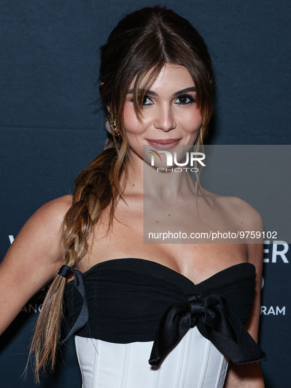 American YouTuber Olivia Jade Giannulli arrives at The Women's Cancer Research Fund's An Unforgettable Evening Benefit Gala 2023 held at the...