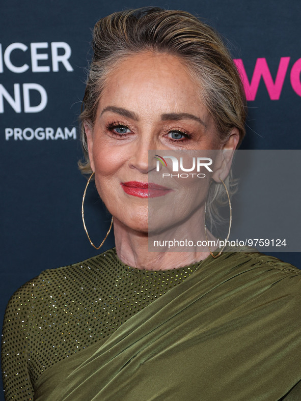 American actress Sharon Stone arrives at The Women's Cancer Research Fund's An Unforgettable Evening Benefit Gala 2023 held at the Beverly W...