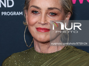 American actress Sharon Stone arrives at The Women's Cancer Research Fund's An Unforgettable Evening Benefit Gala 2023 held at the Beverly W...