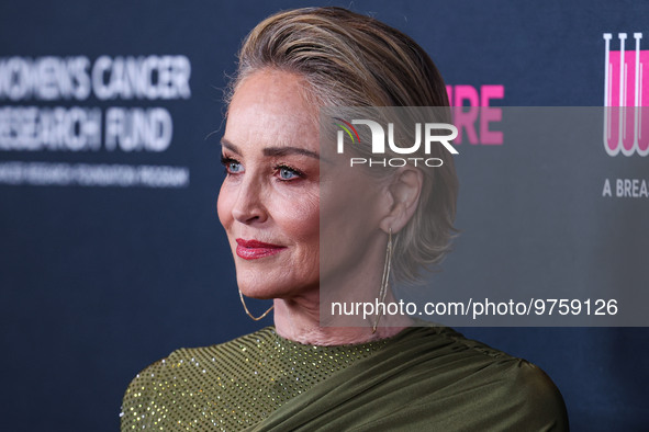 American actress Sharon Stone arrives at The Women's Cancer Research Fund's An Unforgettable Evening Benefit Gala 2023 held at the Beverly W...